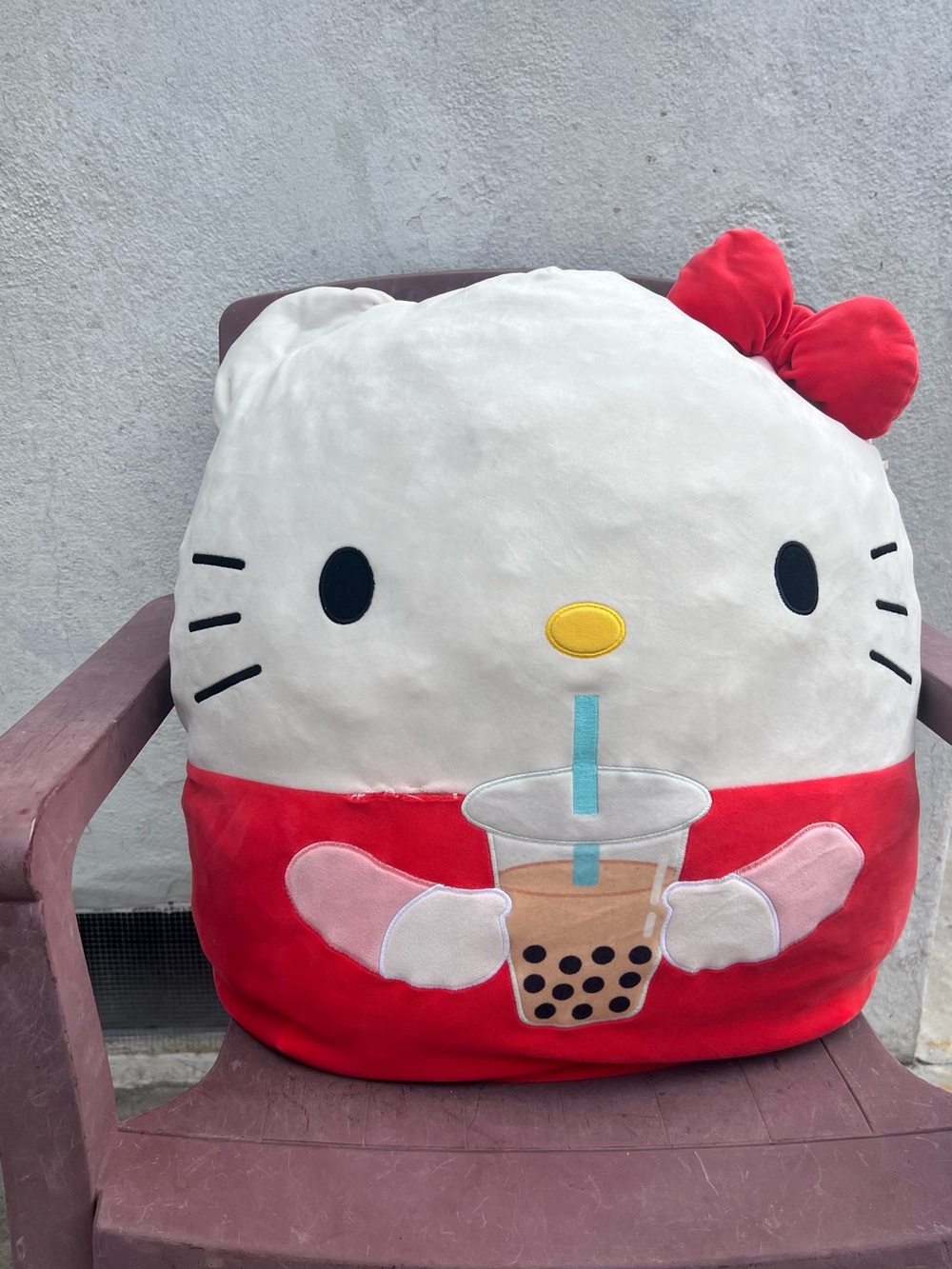 Hello Kitty Squishmallows with boba 20 inch